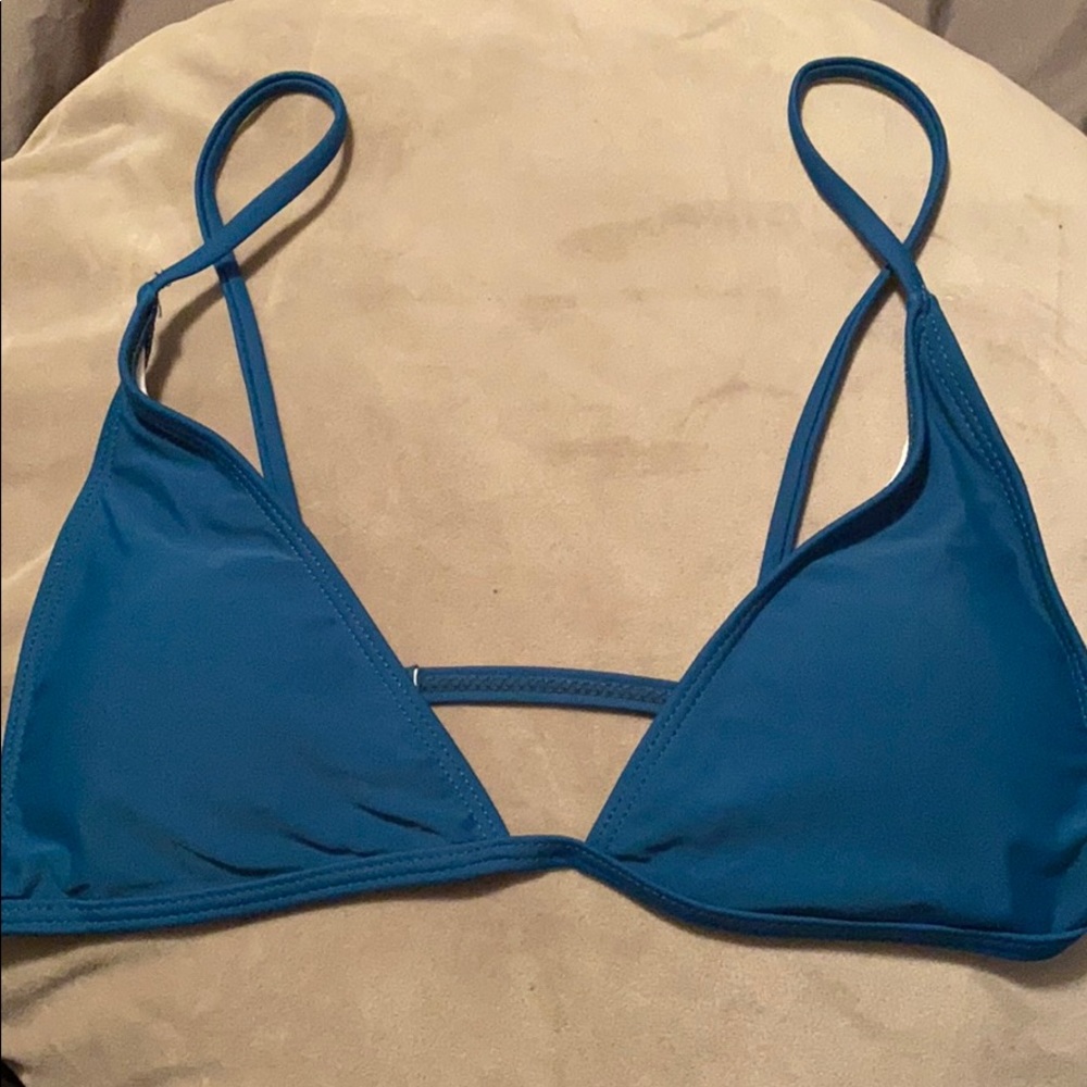 Blue bathing suit top